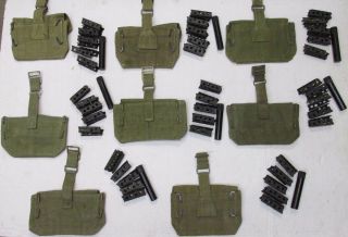 10 British Enfield Stripper Clips Pouch Oiler SMLE NO 1 MKIII NO 4 MKI 303 Cal 5