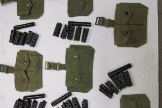 10 British Enfield Stripper Clips Pouch Oiler SMLE NO 1 MKIII NO 4 MKI 303 Cal 7