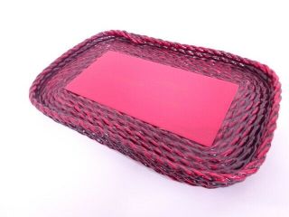 73173 Japanese Lacquered / Lacquered Woven Cord Tray