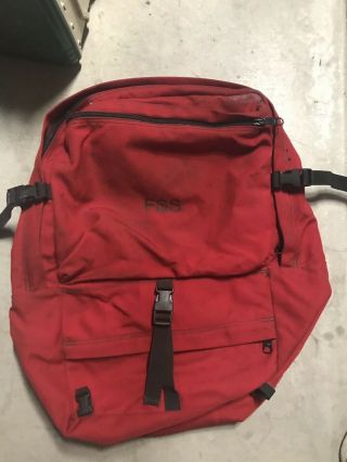 Fss Forest Service Wildland Fire Fighter Red Personal Gear Pack Backpack