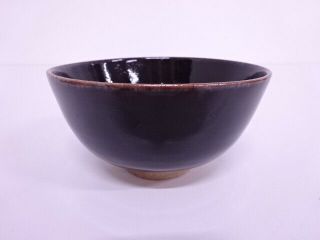 73161 Japanese Tea Ceremony Old Seto Glaze Tea Bowl / Chawan Artisan Work