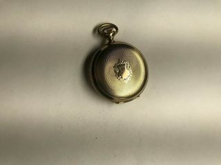 Gold Filled Designed Hunter Case Waltham Pocket Watch