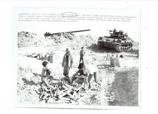 Vietnam War Press Photo - Kids Gather Shell Casings - Fire Support Base Pearson