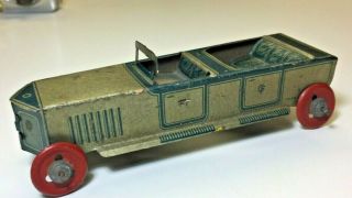 Early Pre War Tin Litho German Penny Toy Touring Car Rare Look