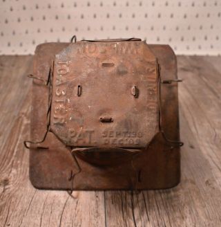 Rare early 1900 ' s Antique Wilson 4 Slice Tin Toaster - Patent Date is 1898 3