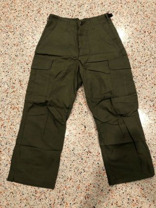 Vintage Nos 60s Us Army Slant Pocket Og 107 Tropical Combat Trousers Vietnam 29”