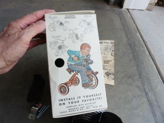 1960s Marx Za Zoom Bicycle Trike Battery Op Motor Sound Toy w Box Instructions 5