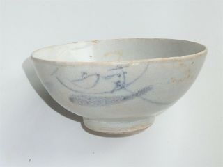 12.  5cm DIAMETER CHINESE MING DYNASTY BOWL WITH UNUSUAL FADED RURAL SCENE TO BOWL 3