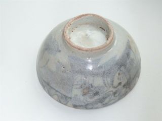 12.  5cm DIAMETER CHINESE MING DYNASTY BOWL WITH UNUSUAL FADED RURAL SCENE TO BOWL 4