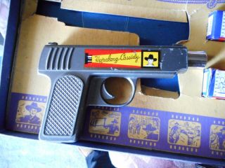 Hopalong Cassidy Film Picture Gun Theater w Boxed w Extra parts Gun 6