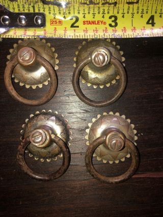 Set 4 - Eastlake Victorian Farmhouse Antique Hardware Drawer Pull Cabinet Knob 3