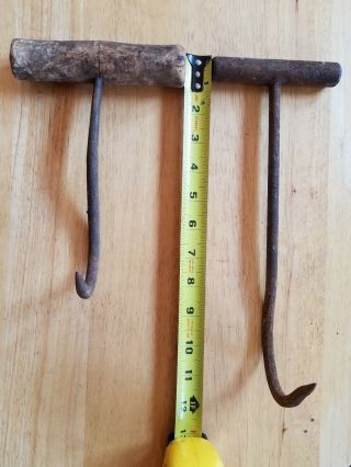 Antique/vintage Hay/ Ice Hooks Wood & Metal
