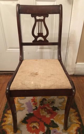 Tell City Chair Co.  Vintage Lyre Harp Back Wood Side Chair/s (2) Available