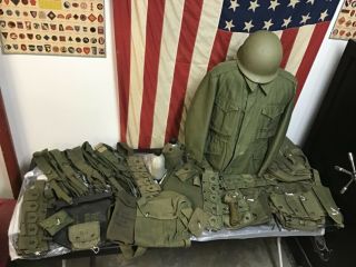 World War Two,  Korean War,  Post Korea U.  S.  Army Field Gear With M51 Usmc Jacket