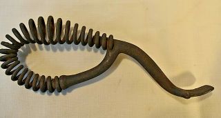 Antique Cast Iron Wood Stove Lid Lifter Spring Handle,  Arctic 7 