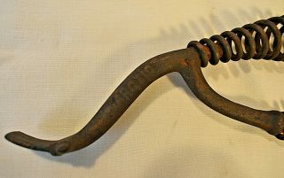 Antique Cast Iron Wood Stove Lid Lifter Spring Handle,  Arctic 7 