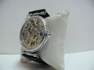 Vinatge Molnija SKELETON Gent ' s wristwatch 18 Jewels SEVRICED 3