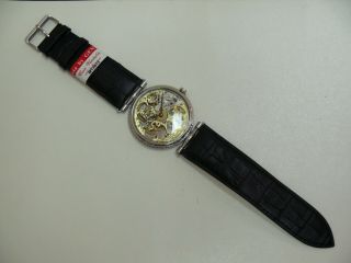 Vinatge Molnija SKELETON Gent ' s wristwatch 18 Jewels SEVRICED 6