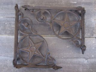 8 Cast Iron Antique Star Brackets Garden Braces Shelf Bracket Rustic Vintage