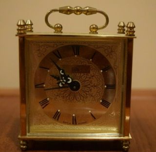 Vintage Elgin Travel Alarm Clock,  Made In Germany.