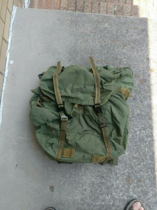 Vintage Us Army Military Large Alice Pack Rucksack Backpack With Frame Surplus
