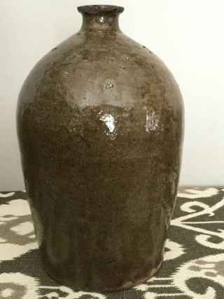 Antique Southern Pottery,  1 Gallon Catawba Alkaline Glazed Stoneware Jug 3