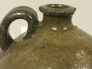 Antique Southern Pottery,  1 Gallon Catawba Alkaline Glazed Stoneware Jug 5