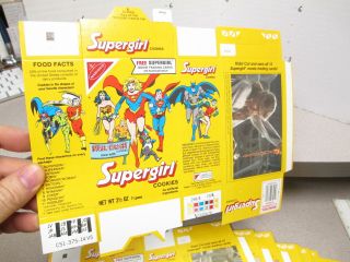 Supergirl 1984 Superman Batman Aquaman Cookie Box (15 Diff) Trading Card Set
