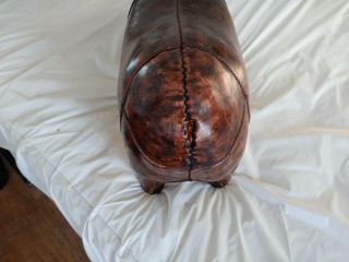 Vintage Abercrombie and Fitch Leather Rhinoceros Ottoman 4