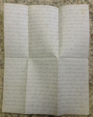 Civil War Partial Letter Battle Of Cedar Mountain 1 Page Hartsuff Death L@@k