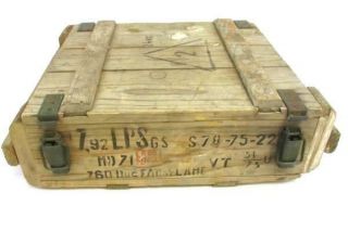Vintage 1975 Romanian Wooden Ammo Box For 8mm Masuer Cartridge Marked