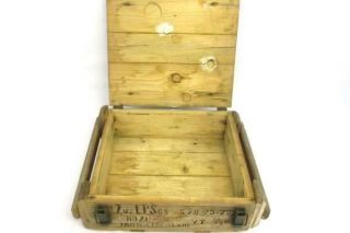 Vintage 1975 Romanian Wooden Ammo Box for 8mm Masuer Cartridge Marked 2