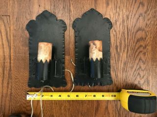 Antique Wrought Iron Wall Sconce (pair)