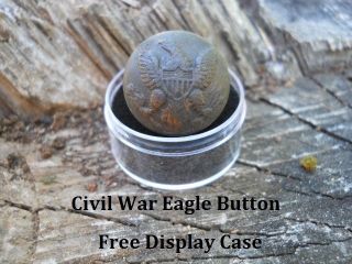 Old Rare Vintage Antique Civil War Relic Federal Eagle Button Appomattox Va Camp