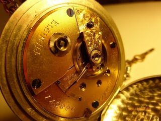 Antique Elgin National Watch Co.  Size 18 Pocket Watch Made In Us Keeps Time