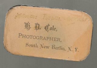 Civil War Era Photographers Business Card Tintype Viviandier 2