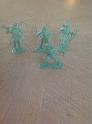 Vintage Marx Robin Hood Play set figures 60 mm - All 8 poses from the Castle 2