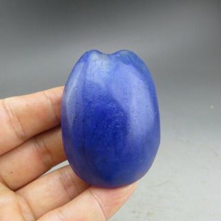 Chinese,  Jade,  Hongshan Culture,  Natural Blue Crystal,  Turtle Shell,  Pendant Q027