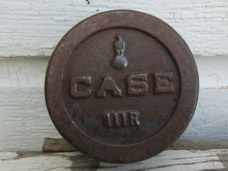 Antique Old Cast Iron Case Eagle Threshing Machine Tractor ? Hub Cap