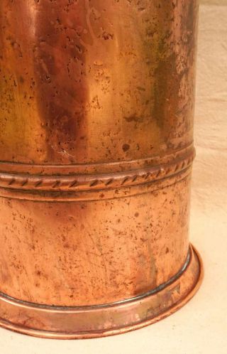 Vintage French Copper Large Cane Umbrella Stand Villedieu Normandy 6