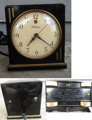 Old Telechron 3f51 Electric Clock - - Not