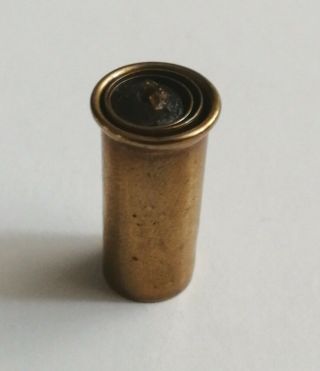 Rare Antique Telescopic Brass Cigarette Holder in Case for Chatelaine 3