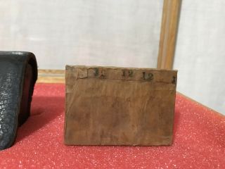 Civil War Leather Fuse Box Model 1862 NY W/ 2 Paper Fuse Packs 5 In Each 10