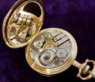 Fantastic 16s Elgin 3 Finger Bridge Hunter Case Pocket Watch 6