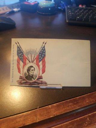 Rare Vintage Us Civil War Envelope Hon.  Jefferson Davis Champion Of South