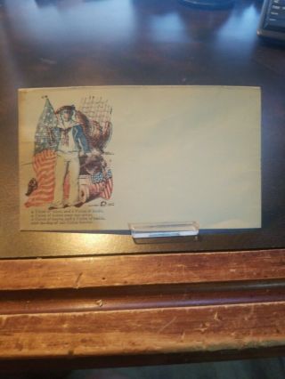 Rare Vintage Us Civil War Envelope Union Sailor Soldier Eagle Flag Shield