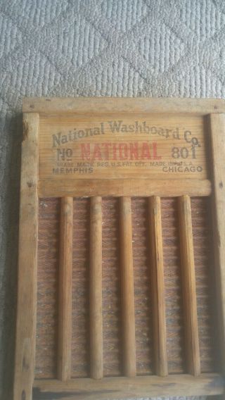 Vintage National Washboard.  No 801.  The Brass King 3