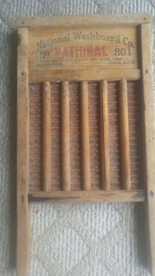 Vintage National Washboard.  No 801.  The Brass King 4