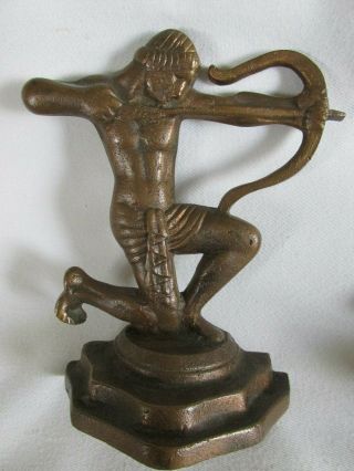 Unusual Art Deco Cast Bronze Bookends,  Apollo,  Greek God of Archery 2