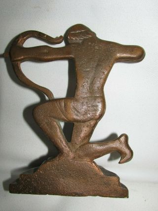 Unusual Art Deco Cast Bronze Bookends,  Apollo,  Greek God of Archery 5